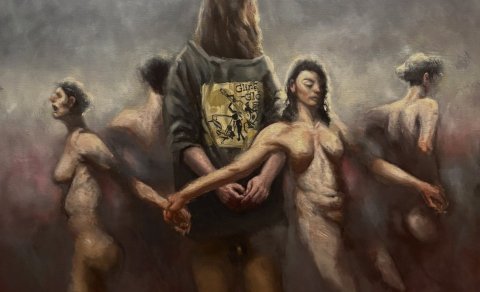 Svörtu málverkin - myndlistarsýning eftir Halldór Kristjánsson